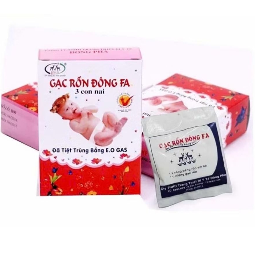3 Hộp Băng Rốn Đông Fa Đã Tiệt Trùng Cho Bé (9 Chiếc)