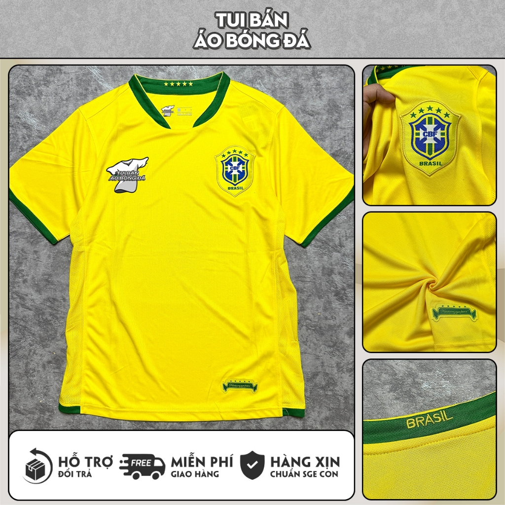Áo Brazil cổ 5 sao Retro 2006 | Áo Bóng Đá Retro Cao Cấp
