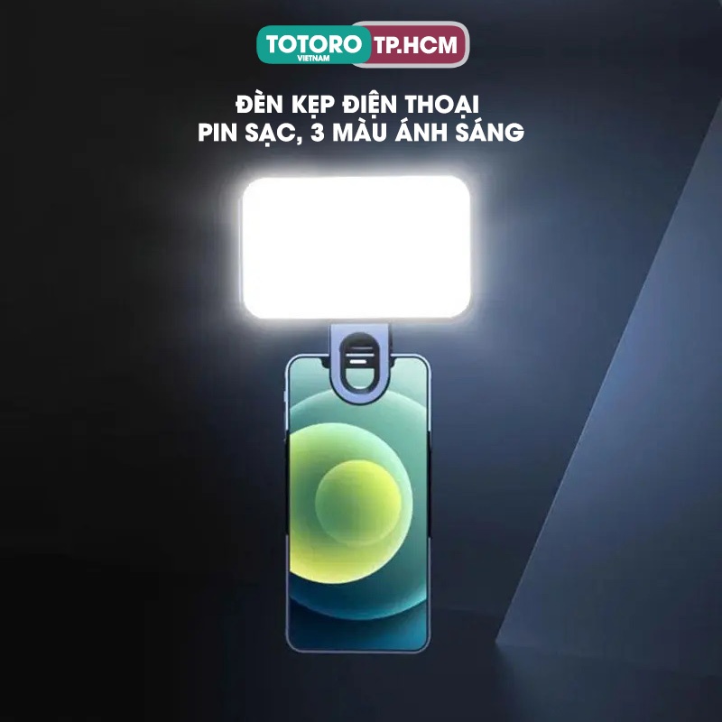 Đèn Mini pin sạc Cầm tay TLFS Kẹp Điện thoại 3 chế độ màu Hổ trợ ánh sáng Chụp ảnh Quay Video Phim Livestream