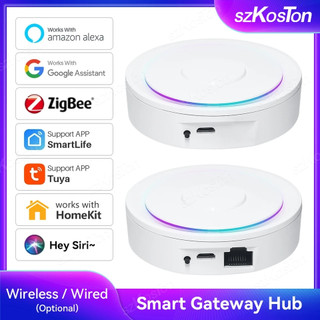 [Hub Zigbee 3.0]Bộ Điều Khiển Trung Tâm Zigbee Tuya 3.0, Hub Zigbee Tuya Kết Nối Wifi Hoặc Cắm Dây Lan Tuya Smart