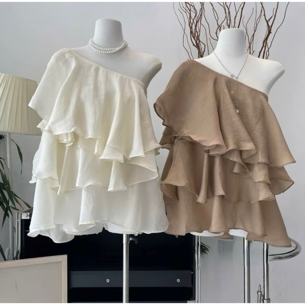 ÁO LỆCH VAI BÈO TẦNG CHẤT TƠ NHẸ BỒNG BỀNH SIÊU XINH ÁO TƠ LỆCH VAI BÈO TẦNG - DÀNH CHO NỮ | BigBuy360 - bigbuy360.vn