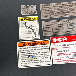 Tem sườn - Tem thông số xe Satria 203 / 206 - RGX