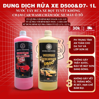 Dung Dịch Rửa Xe Không Chạm D7 & D500, Nước Tẩy Rửa Xe Bọt Tuyết Car Wash Chăm Sóc Xe Máy Ô Tô - Bảo Hưng - 1 lít