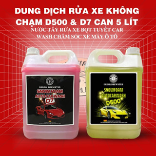 Dung Dịch Rửa Xe Không Chạm D500 & D7, Nước Tẩy Rửa Xe Bọt Tuyết Car Wash Chăm Sóc Xe Máy Ô Tô - Bảo Hưng - Can 5L