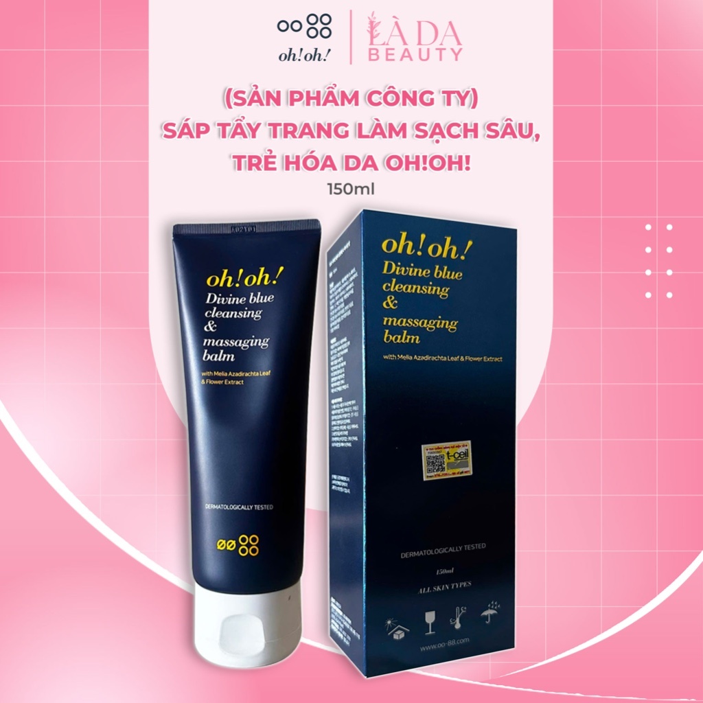 [CÔNG TY] Sáp tẩy trang (oh!oh! Divine Blue Cleansing) giúp làm sạch bụi bẩn, bã nhờn, tế bào da chết (150ml/chai)