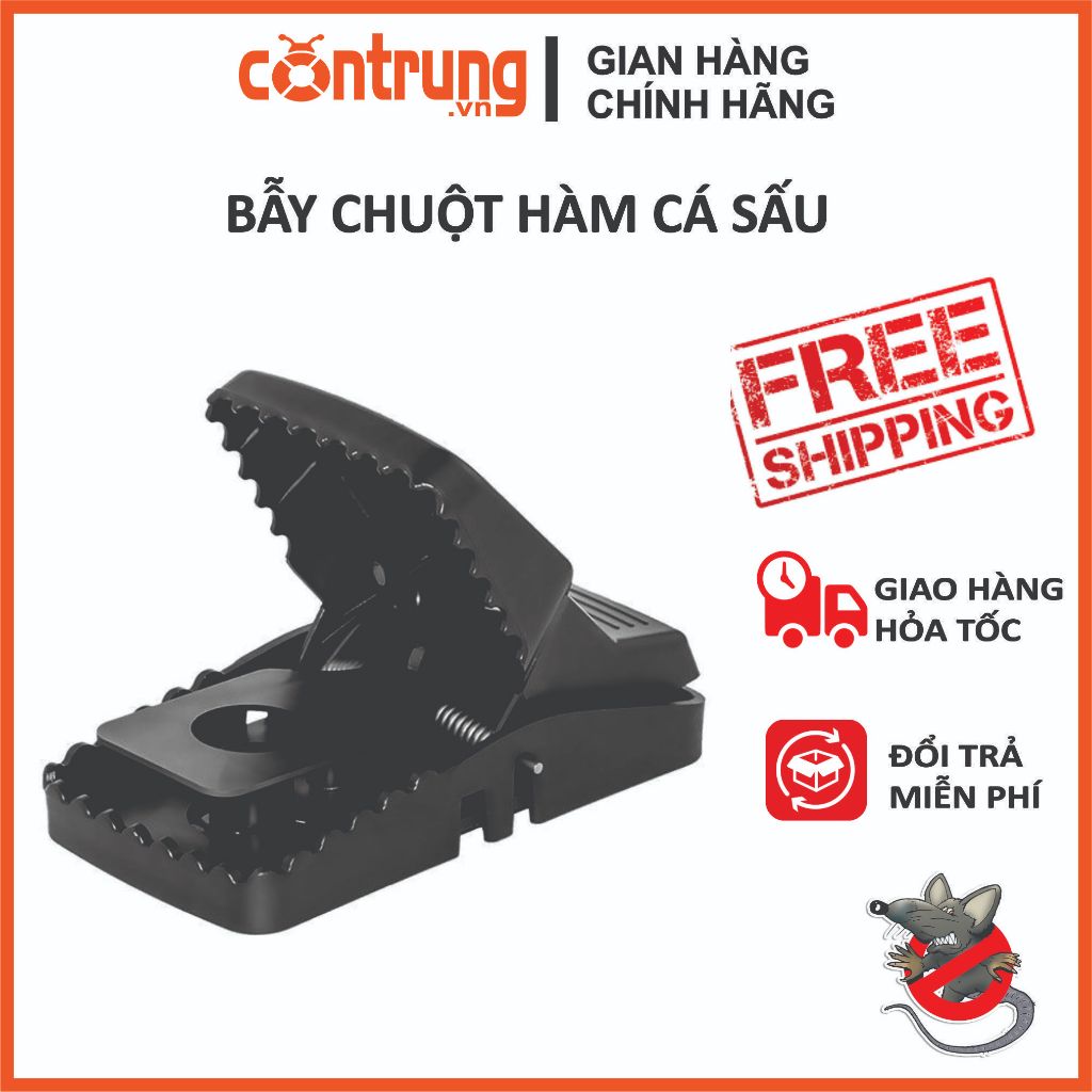 Combo 4 Cái Bẫy Chuột Nhựa - Hàm Cá Sấu - Siêu Nhậy - Hiệu Quả Cao