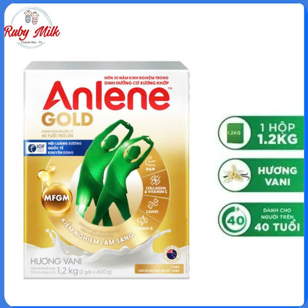 Sữa bột Anlene Gold 5x Hương Vani Hộp Giấy 1.2kg