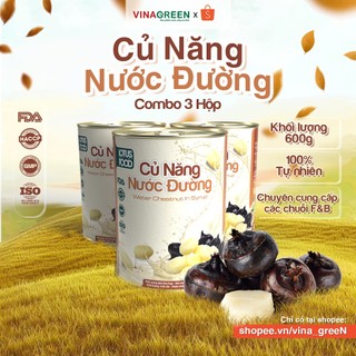 [3 Lon] CỦ NĂNG NƯỚC ĐƯỜNG - Hương Vị Thơm Ngon, Nguyên Liệu Pha Chế, LOTUSHFC- Lon 600g