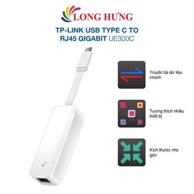 Cổng chuyển đổi TP-Link USB Type-C Sang Ethernet UE300C - Hàng chính hãng