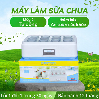 Máy làm sữa chua Chefman CM-321 máy ủ sữa chua thông minh 12 cốc thủy tinh cao cấp bảo hành 24 tháng