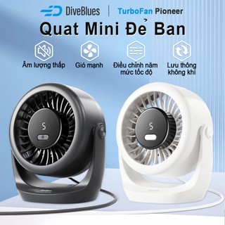  Diveblues Quạt mini tích  Quạt usb không ồn Quạt điện để bàn kẹp bàn kẹp xe đẩy Quạt mini sạc điện 