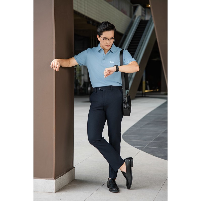 [LUXURY ITEM] Áo polo nam TORANO SPANDEX POLO trơn in logo ngực chống nhăn, thấm hút tốt, chống phai màu GSTP843 | BigBuy360 - bigbuy360.vn