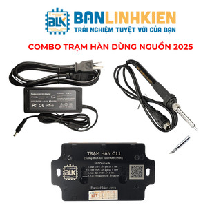 Trạm hàn c11 Banlinhkien cài đặt thời gian chờ cài đặt nhiệt độ cảnh báo ngắt tay hàn bảo hành 12 tháng