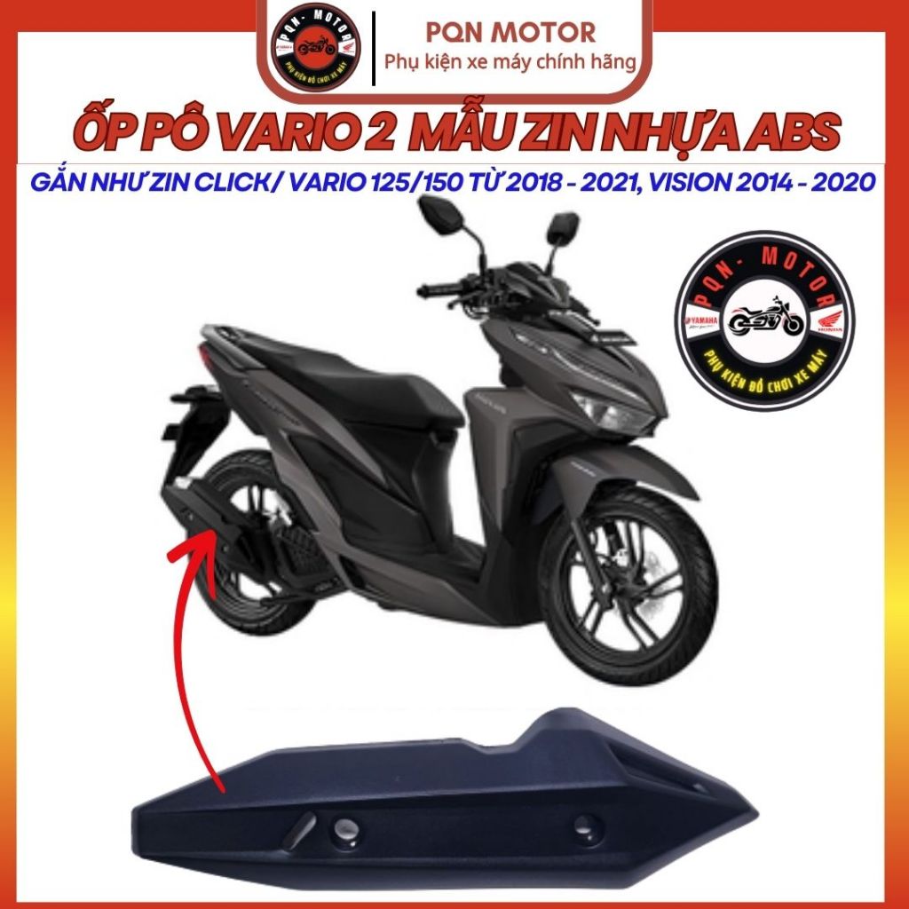 Ốp Pô Vario / Click 2018–2021 – Nhựa ABS Chịu Nhiệt, Gắn Chuẩn, Đẹp Bền, Tăng Thẩm Mỹ Xe Máy
