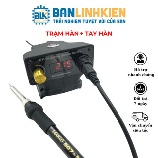 Trạm hàn c11 Banlinhkien cài đặt thời gian chờ cài đặt nhiệt độ cảnh báo ngắt tay hàn bảo hành 12 tháng