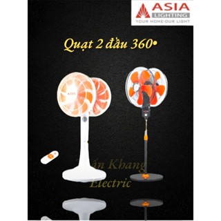 Quạt đứng 2 đầu 360 độ ASIA LIGHTING -công suất lớn Hàng chính hãng