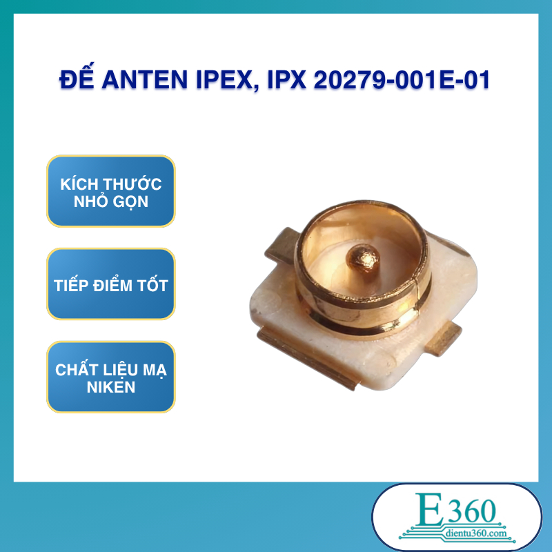 Đế Anten IPEX, IPX 20279-001E-01 (5Pcs)