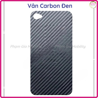 Miếng dán Skin Carbon iPhone 4/ 4s dành cho mặt lưng, cạnh viền cao cấp chống trầy xước