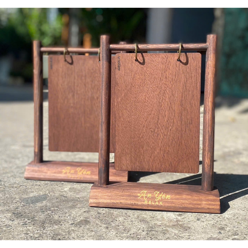 Giá treo menu size A5, Khung gỗ treo menu size A5