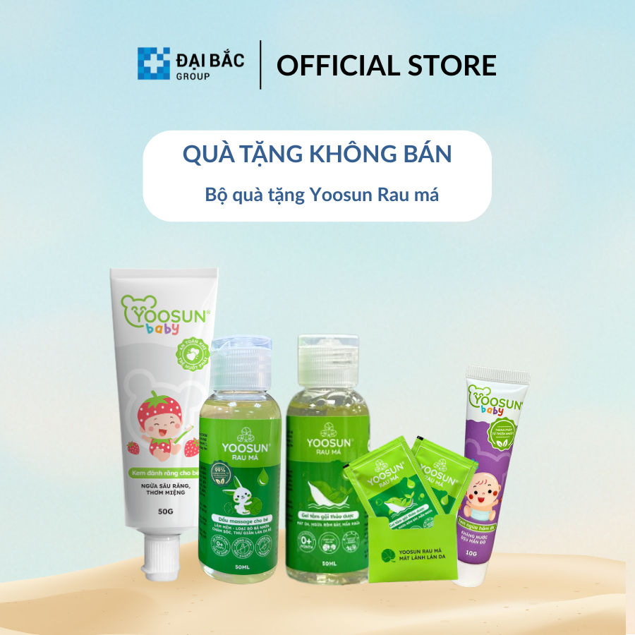 [QUÀ TẶNG KHÔNG BÁN] Bộ quà tặng dùng thử chăm sóc bé Yoosun Rau má