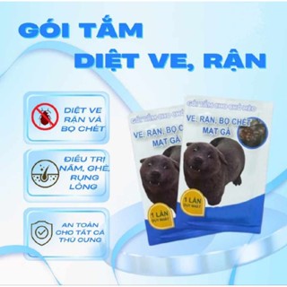 Gói tắm diệt  ve , rận,  bọ chét Chó mèo