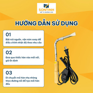 Mỏ Hàn Chân Chữ Inox Công Suất 80W Toả Nhiệt Nhanh Có Nút Điều Chỉnh Nhiệt Độ Thi Công Quảng Cáo