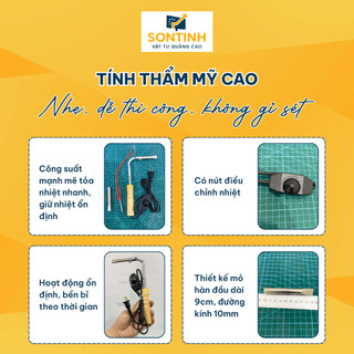 Mỏ Hàn Chân Chữ Inox Công Suất 80W Toả Nhiệt Nhanh Có Nút Điều Chỉnh Nhiệt Độ Thi Công Quảng Cáo