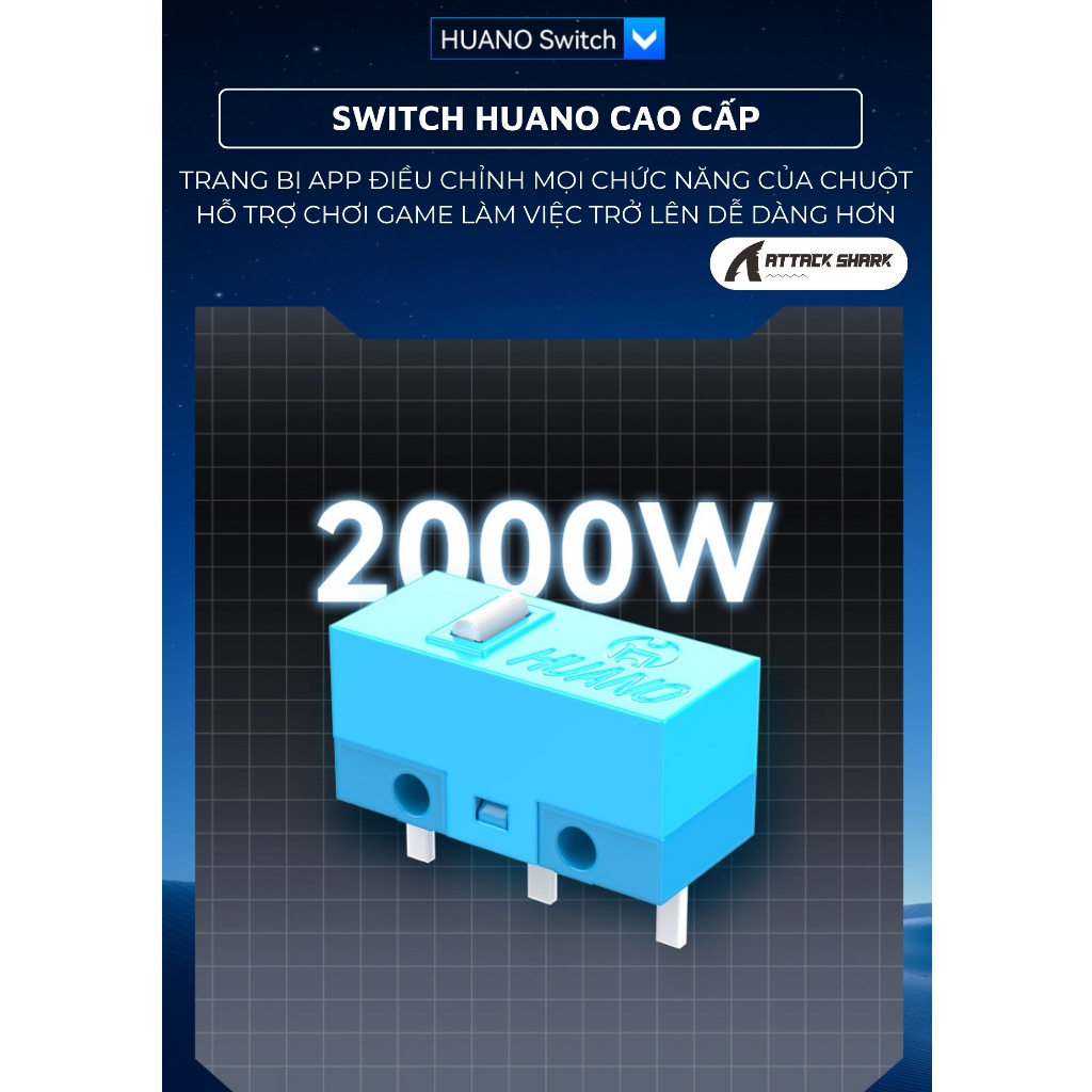 Chuột Không Dây Gaming Attack Shark X11SE - Siêu Nhẹ 63g, 3 Chế Độ Kết Nối DPI 22000 Pin Trâu 65 Giờ | BigBuy360 - bigbuy360.vn