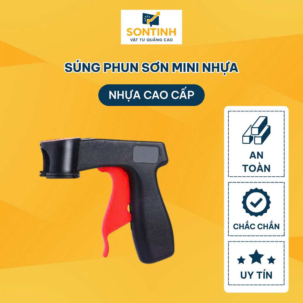 Súng Phun Sơn Mini Nhựa Bền Nhẹ Chống Ăn Mòn Phun Đều Màu Mịn Đẹp Giúp Bề Mặt Bóng Mượt