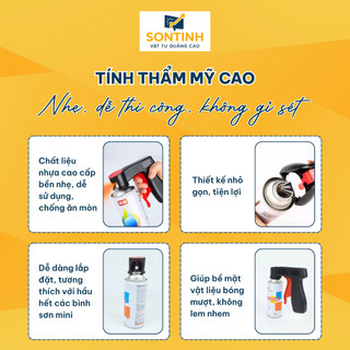 Súng Phun Sơn Mini Nhựa Bền Nhẹ Chống Ăn Mòn Phun Đều Màu Mịn Đẹp Giúp Bề Mặt Bóng Mượt
