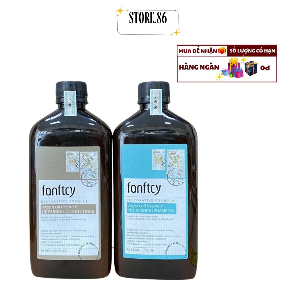 Cặp dầu gội xả Fanftcy 500ml giúp tóc mềm mại mượt mà giảm rụng tóc