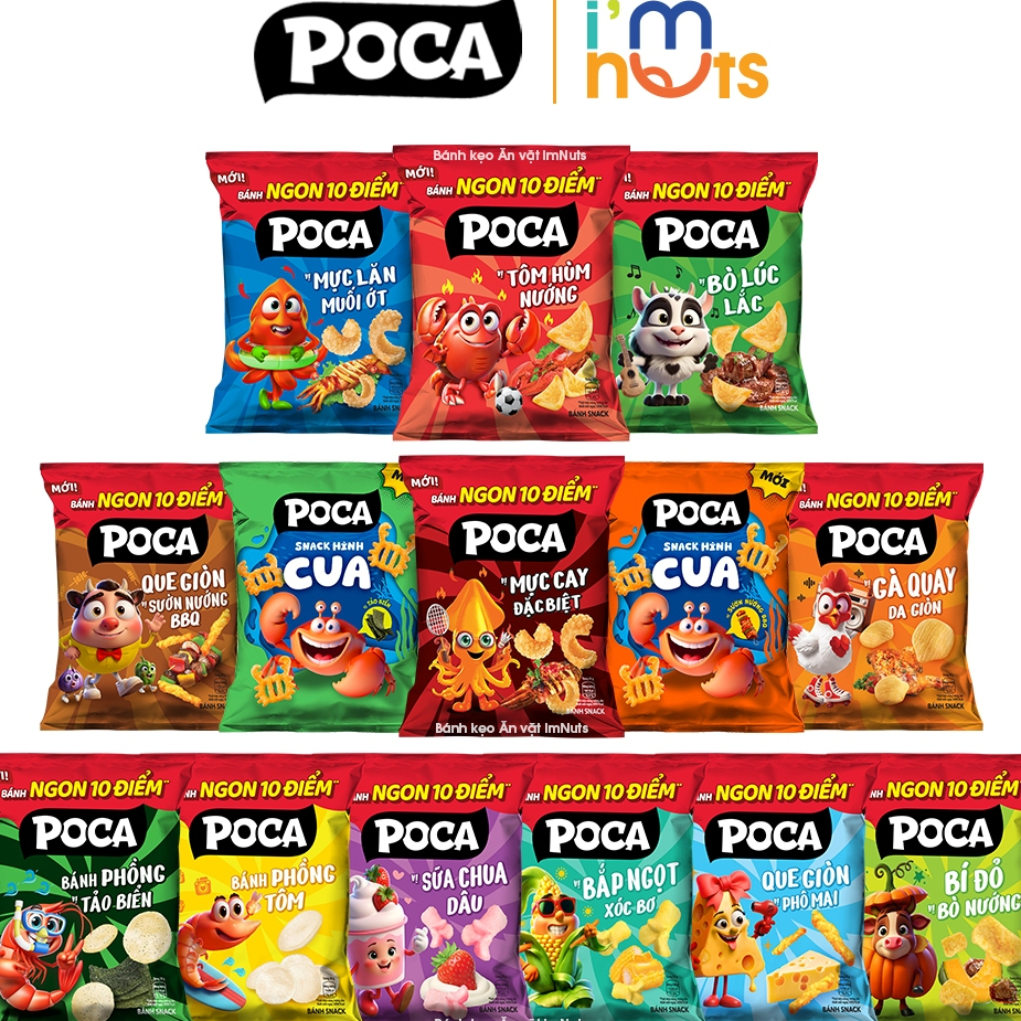 COMBO 6 GÓI BIM BIM POCA NHIỀU VỊ 30GAM
