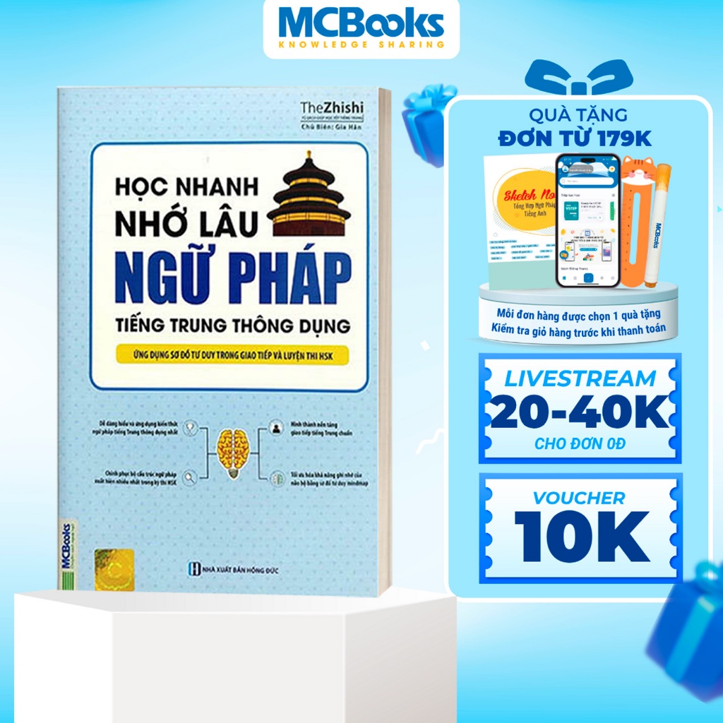 Sách - Học Nhanh Nhớ Lâu Ngữ Pháp Tiếng Trung Thông Dụng - Ứng Dụng Sơ Đồ Tư Duy Trong Giao Tiếp Và Luyện Thi HSK | BigBuy360 - bigbuy360.vn