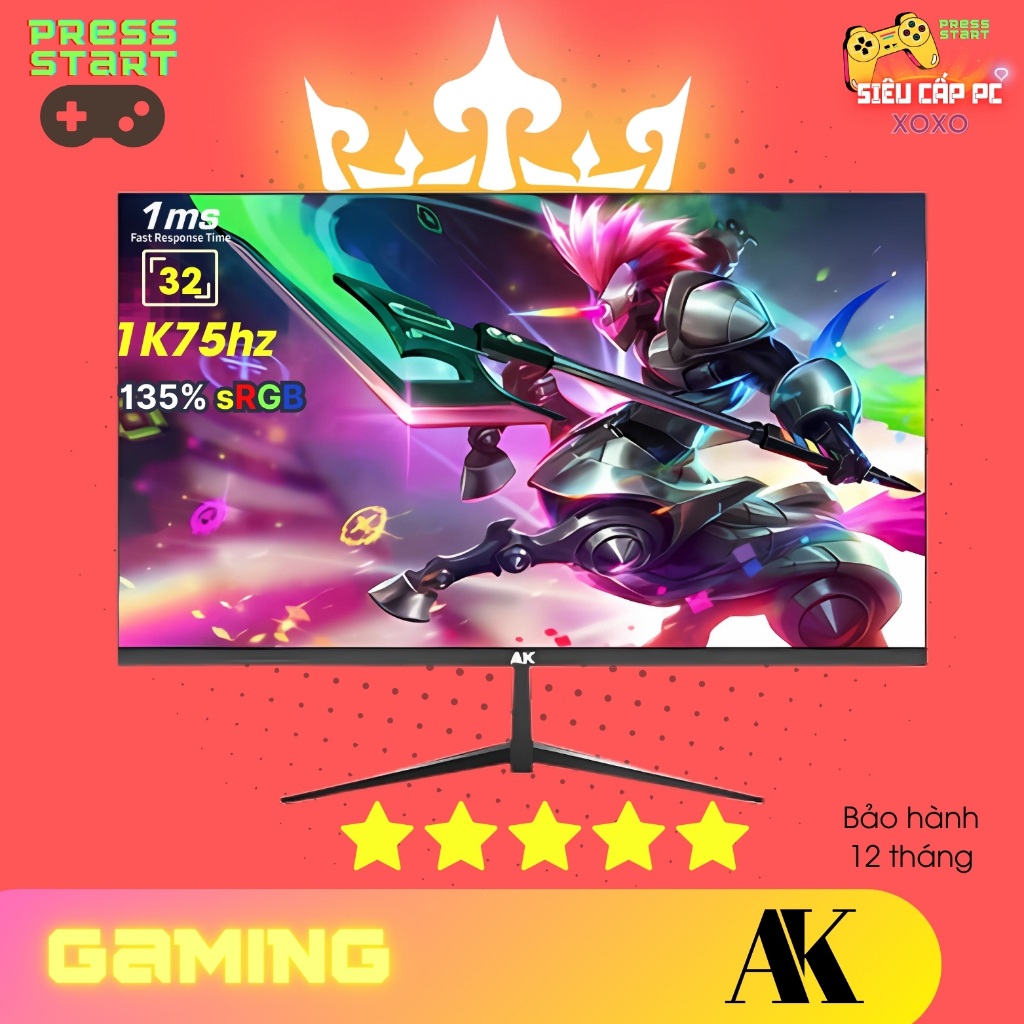 🖥️ Màn Hình Máy Tính AK 32 Inch IPS Full HD 75Hz 1ms, 135% sRGB, Hỗ Trợ Treo Tường #Gaming #HọcTập #