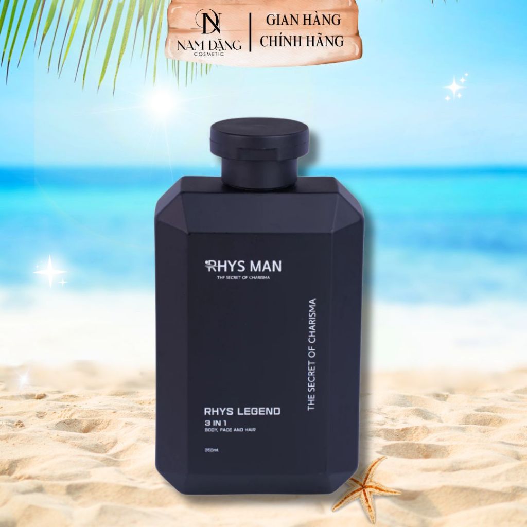 Sữa tắm gội nam RHYS MAN hương nước hoa 3 in 1 Rhys Legend 350ml - Hàng chính hãng