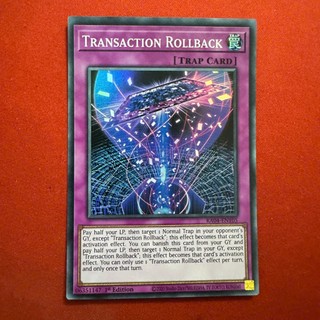 [Thẻ Bài Yugioh Chính Hãng] Transaction Rollback