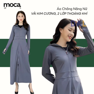 Áo Chống Nắng toàn thân nữ 2 Lớp Cao Cấp Dáng Dài, váy chống nắng áo choàng liền thân vải thông hơi Cấp
