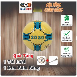 BÓNG ĐÁ DÁN 2030 - VÀNG XANH. (Tặng Kim Bơm & Lưới)