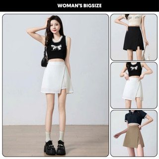 Chân váy chữ A bigsize [ĐỔI TRẢ MIỄN PHÍ]CV05 quần giả váy cạp cao tôn dáng ống rộng thoải mái xẻ tà che khuyết điểm