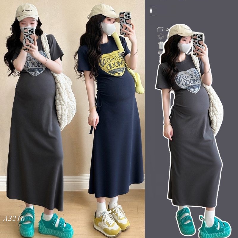 Váy đầm cotton hình dáng dài A3216