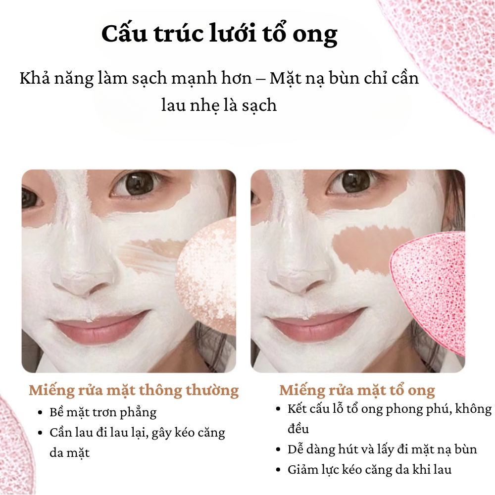 Ảnh 4 của Bông rửa mặt BEABIAI làm sạch sâu, loại bỏ bụi bẩn giúp cho làn da thông thoáng