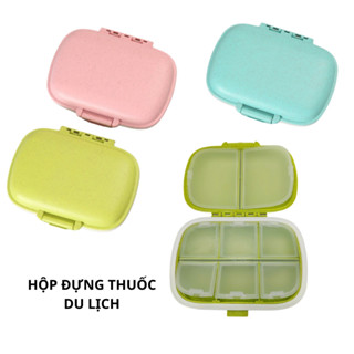  Hộp nhựa đựng thuốc du lịch 8 ngăn tiện lợi 