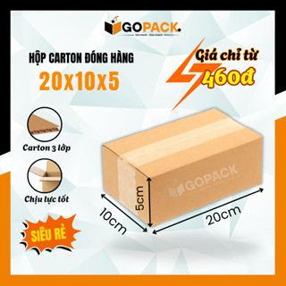 [Combo 100] Hộp Carton Đóng hàng 20x10x5 hộp giấy đóng gói hàng hóa mỹ phẩm giá rẻ tại xưởng-GOPACK