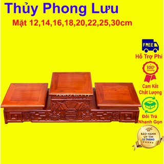 Bục tam sơn gỗ hương đế tam cấp kê bát hương rát vàng