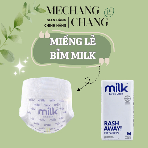 [6 MIẾNG LẺ BỈM] Tách lẻ bỉm Thuần Chay MILK Nội Địa Malaysia Cao Cấp (MIẾNG LẺ)