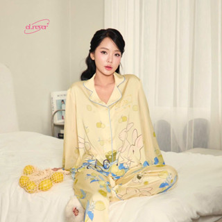 Bộ Pijama Lụa Nữ Tay Dài  Butter Summer - Đồ Ngủ Pyjama Thiết Kế Sang Trọng ELRever - 0725S05