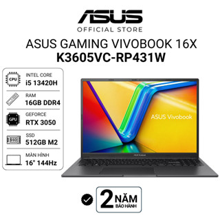 Laptop ASUS Gaming Vivobook 16X K3605VC-RP431W i5-13420H | RTX 3050 16" | 16GB | 512GB | Win 11 Đen