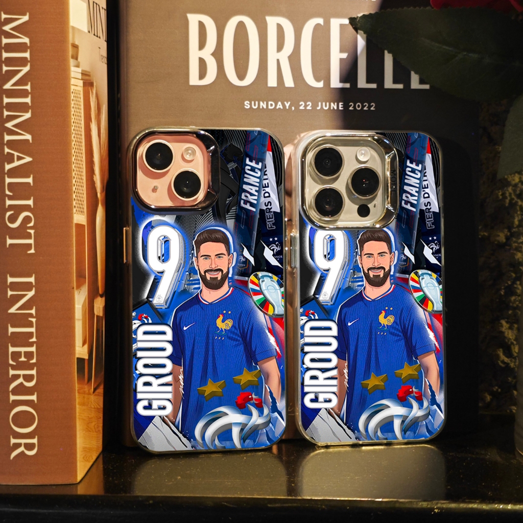 Ốp Lưng iPhone Bóng Đá Cầu Thủ GIROUD FRANCE Cho iP 6/6s/7/8/Plus/X/XS/XR/11/12/13/14/15/16/Pro/Max 
