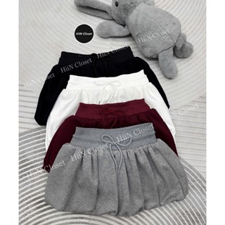 Quần váy Bí ngô chất nỉ 2 da ép mịn / Fom cạp cao ôm eo tôn dáng có dây rút HiiNClothing - 132