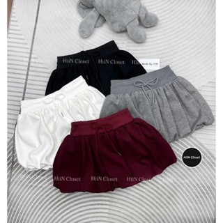 Quần váy Bí ngô chất nỉ 2 da ép mịn có lót trong / Fom cạp cao tôn dáng có dây rút HiiNCloset - 132